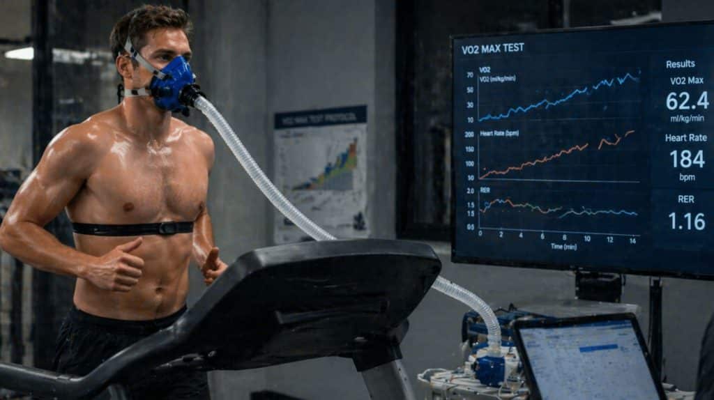 mand som tager en vo2 max test