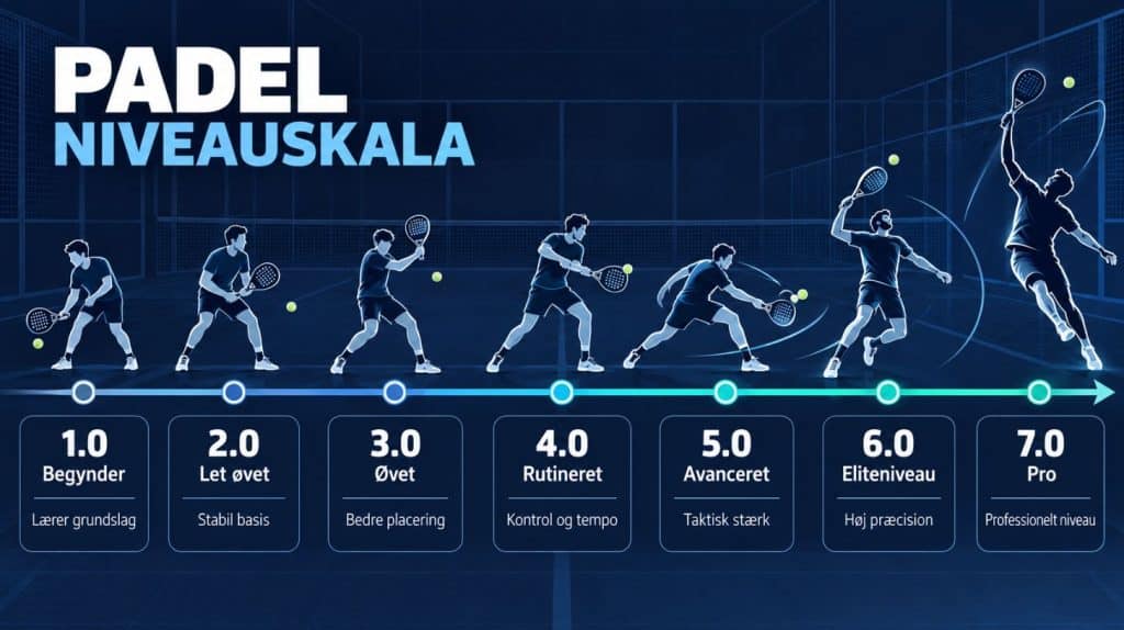 padel niveauskala visuel